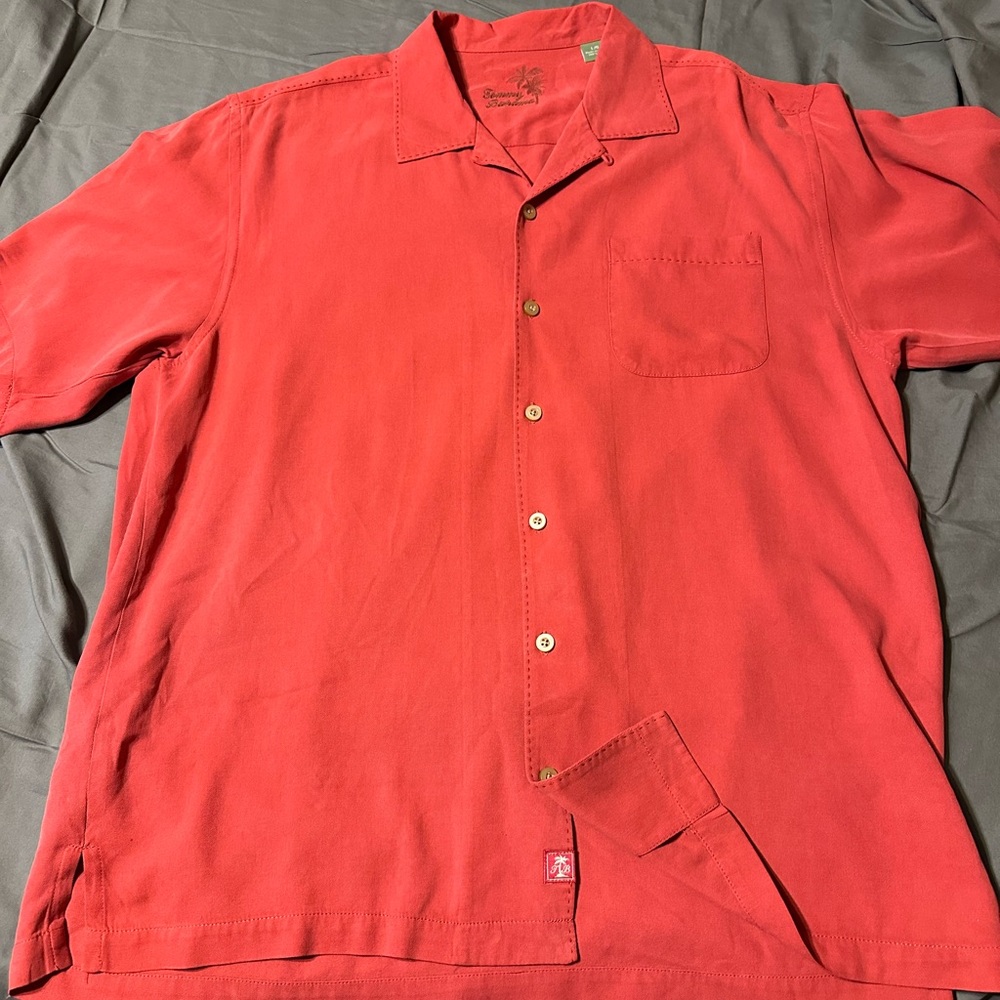Tommy Bahama Red Casual Button Down Shirt